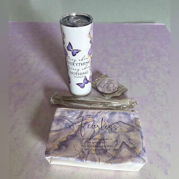 Other - Fearless Butterfly Tumbler and Pouch Set